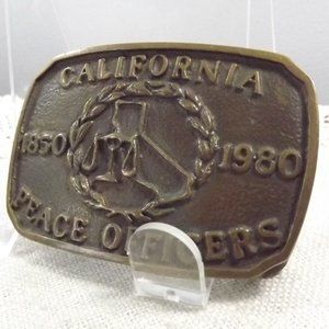 California Peace Officers Belt Buckle 1850-1980